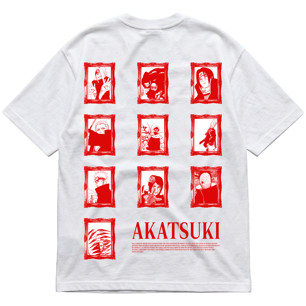 AKATSUKI-INSPIRED-OVERSIZED T-SHIRT-100% COTTON