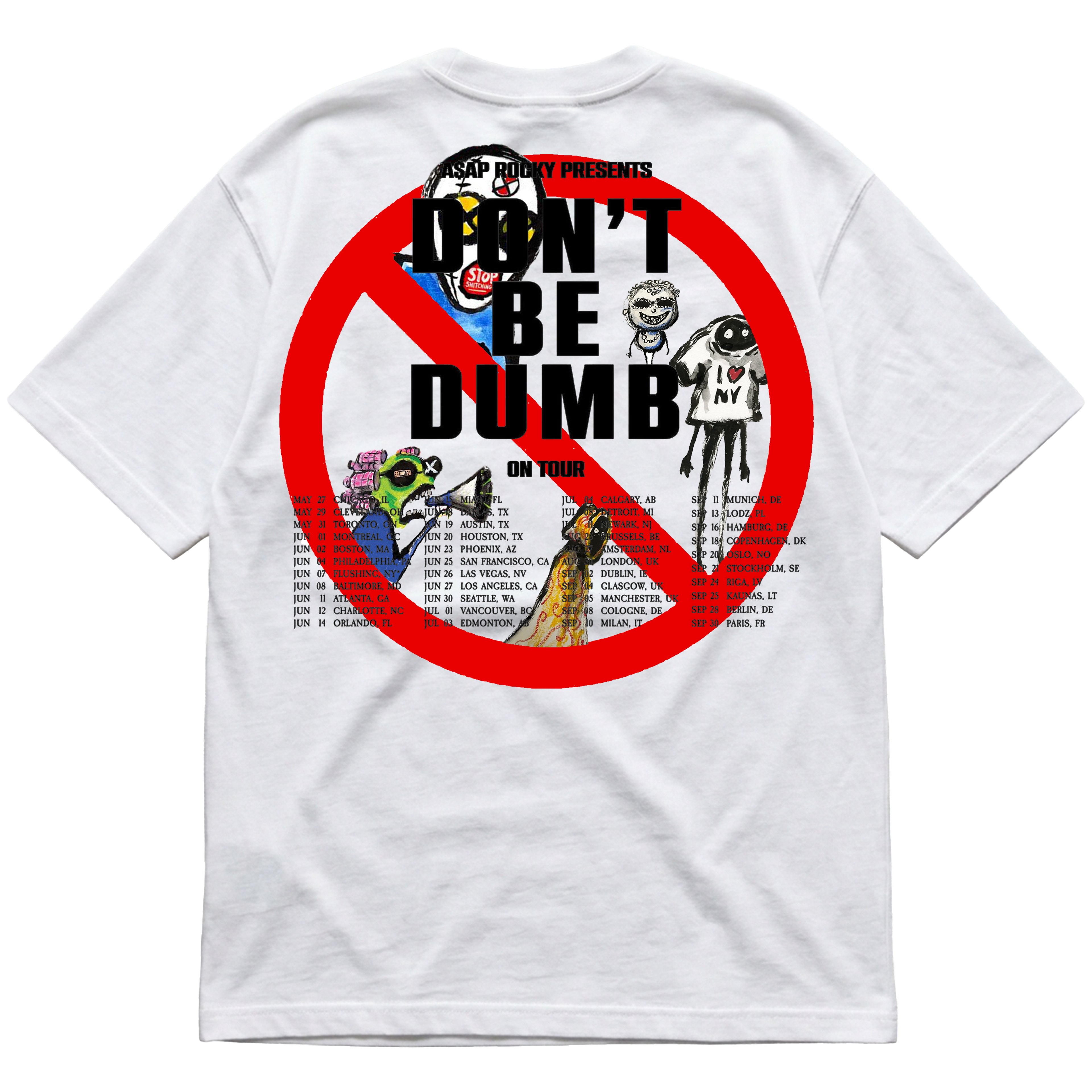 DON'T BE DUMB-OVERSIZED T-SHIRT-100% COTTON