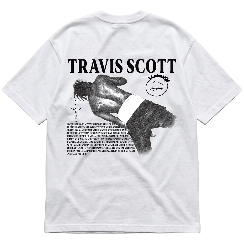 TRAVIS SCOTT-INSPIRED-OVERSIZED T-SHIRT-100% COTTON