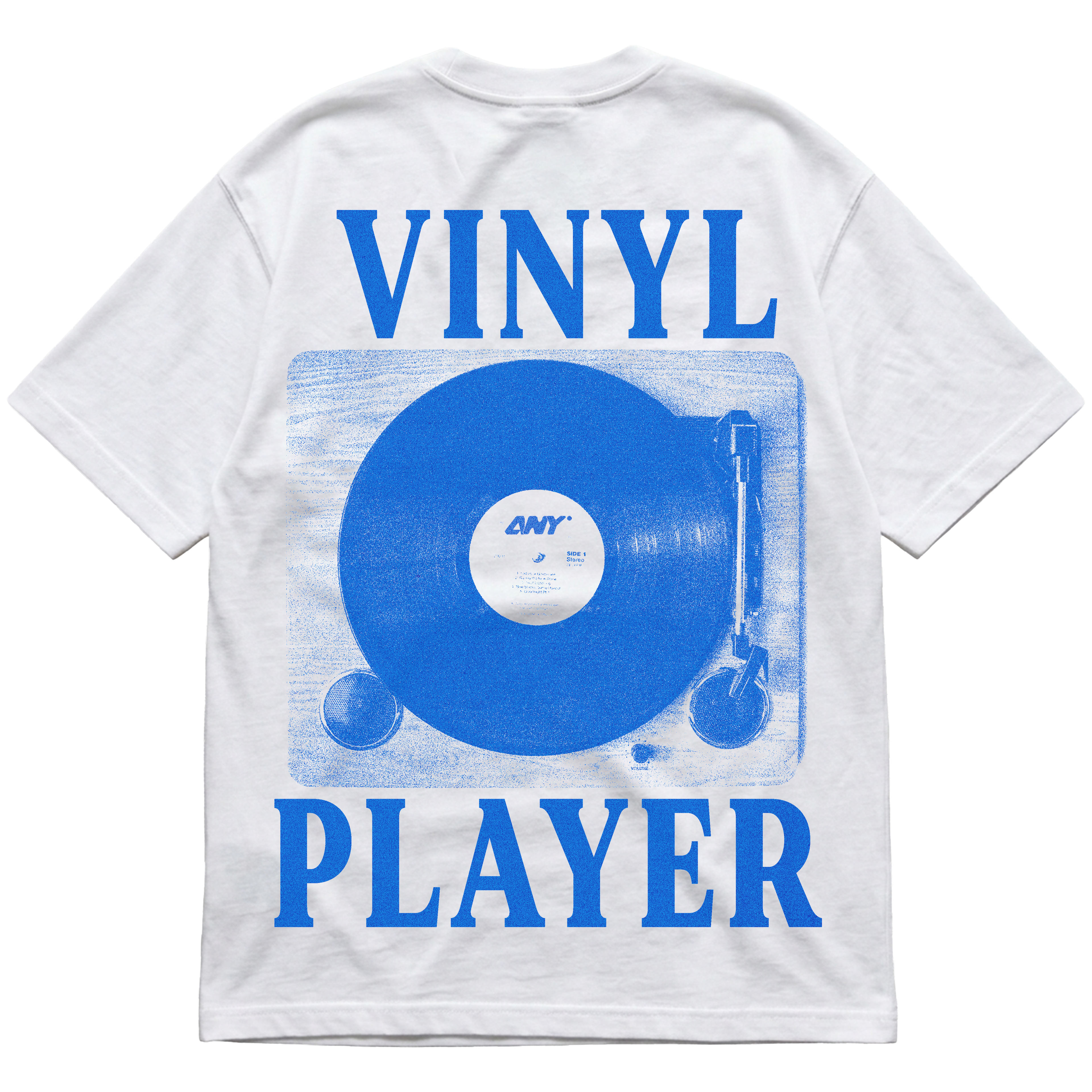VINYL-INSPIRED-OVERSIZED T-SHIRT-100% COTTON
