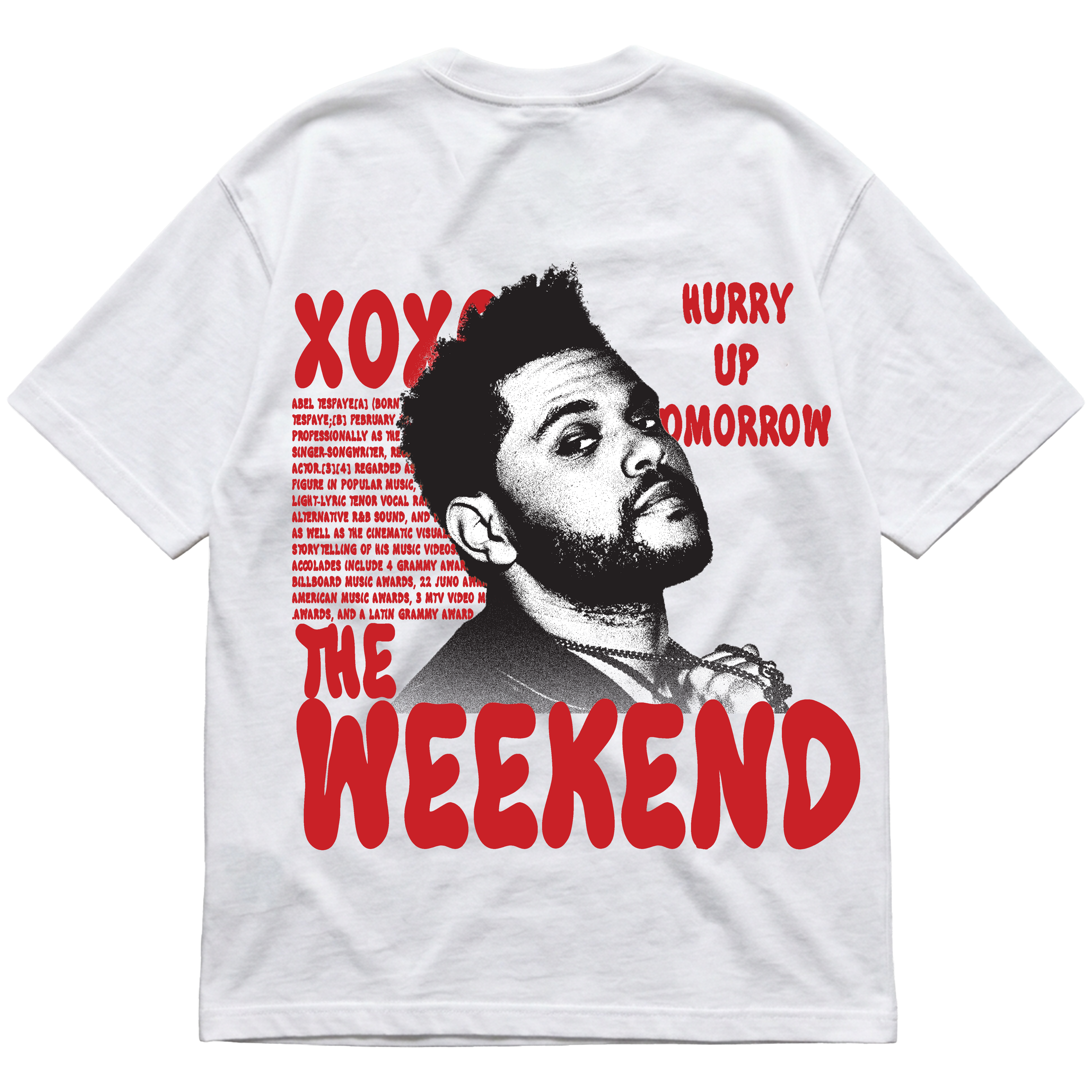 THE WEEKND-INSPIRED-OVERSIZED T-SHIRT-100% COTTON